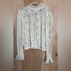 Cream Lace Blouse